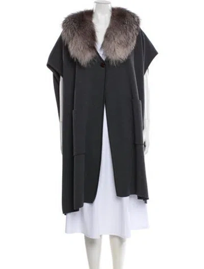 Pre-owned St John Coat In Gray