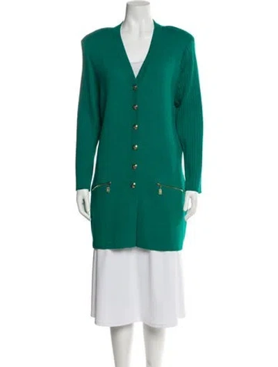 Pre-owned St John Coat In Green