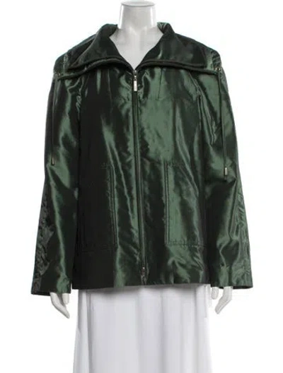 Pre-owned St John Coat In Green
