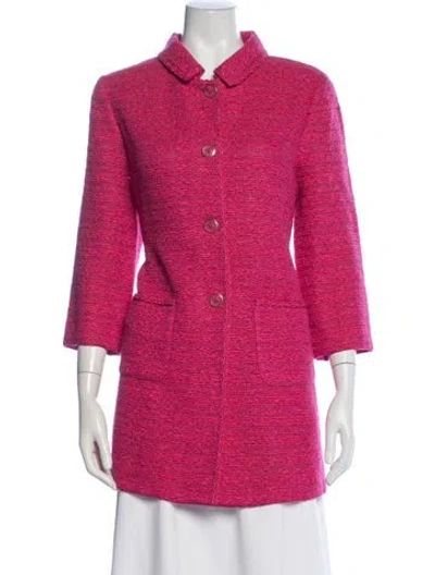 Pre-owned St John Coat In Pink