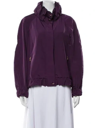 Pre-owned St John Coat In Purple