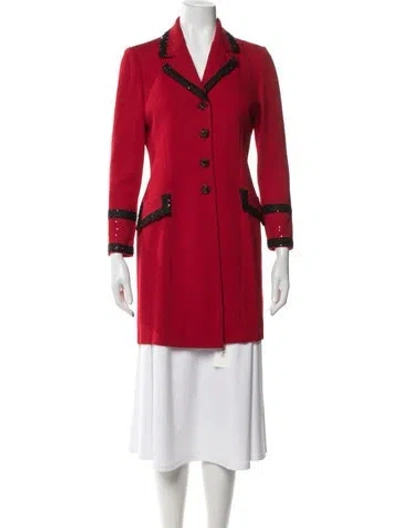Pre-owned St John Coat In Red