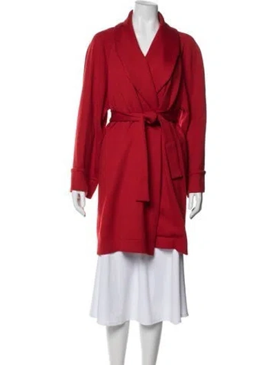 Pre-owned St John Coat In Red