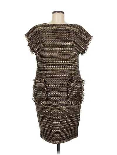 Pre-owned St John Cocktail Dress In Brown