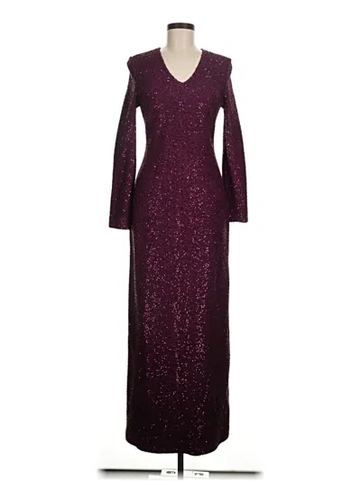Pre-owned St John Cocktail Dress In Burgundy