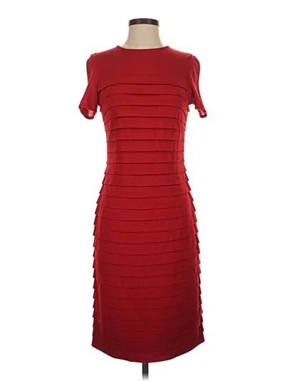 Pre-owned St John Cocktail Dress In Red