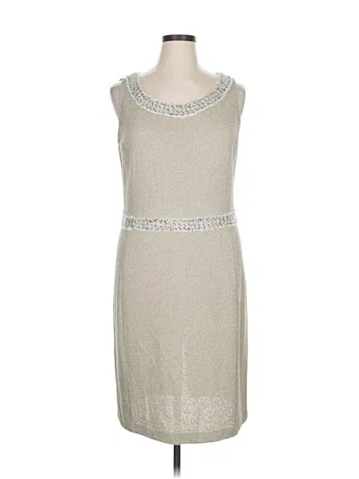 Pre-owned St John Cocktail Dress In Silver