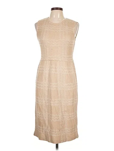 Pre-owned St John Cocktail Dress In Tan