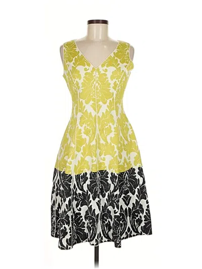 Pre-owned St John Cocktail Dress In Yellow