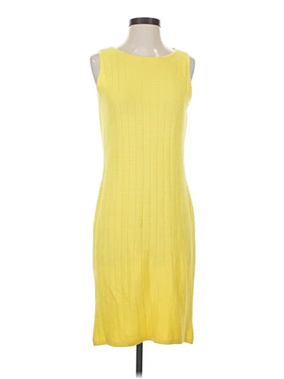 Pre-owned St John Cocktail Dress In Yellow