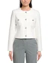 St John St. John Collarless Boxy Jacket In White