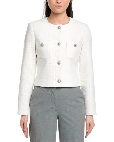 ST JOHN COLLARLESS BOXY JACKET