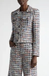 St John Americana Houndstooth Jacket In Americana Multi