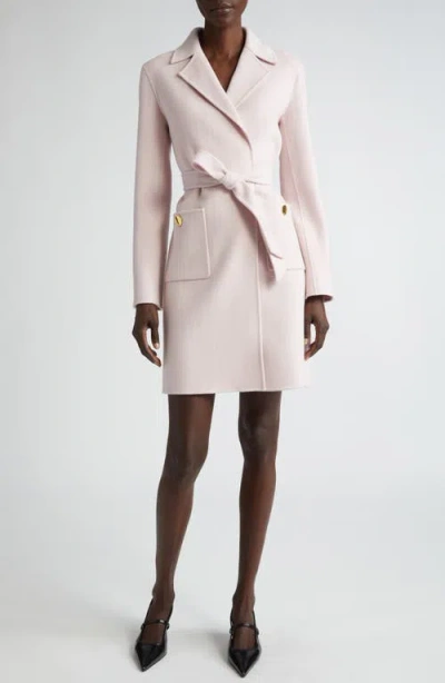 St John St. John Collection Belted Wool & Cashmere Coat In Pale Pink