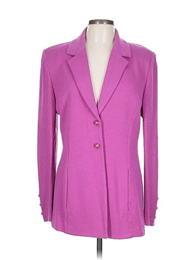 Pre-owned St. John Collection By Marie Gray Blazer Jacket In Purple