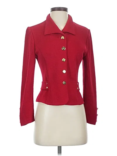 Pre-owned St. John Collection By Marie Gray Blazer Jacket In Red