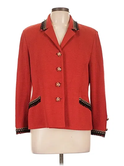 Pre-owned St. John Collection By Marie Gray Blazer Jacket In Red