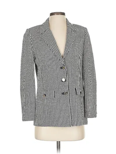 Pre-owned St. John Collection By Marie Gray Blazer Jacket In Silver