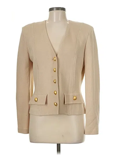 Pre-owned St. John Collection By Marie Gray Blazer Jacket In White