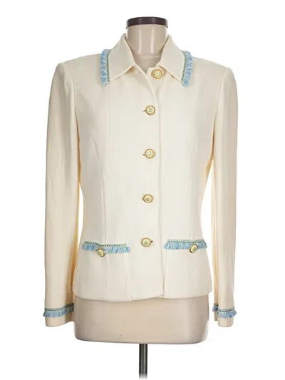 Pre-owned St. John Collection By Marie Gray Blazer Jacket In White