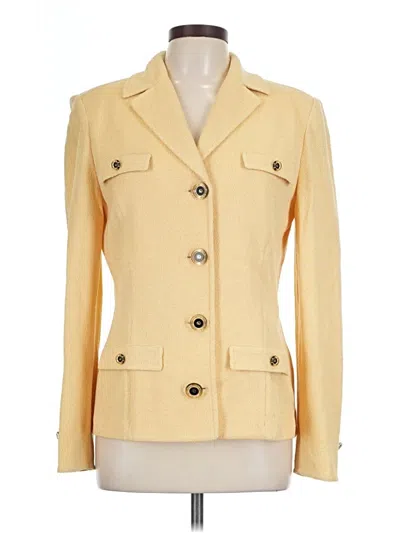 Pre-owned St. John Collection By Marie Gray Blazer Jacket In Yellow