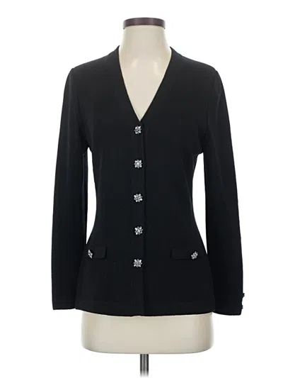 Pre-owned St. John Collection By Marie Gray Cardigan Sweater In Black