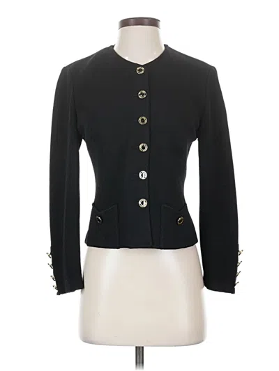 Pre-owned St. John Collection By Marie Gray Cardigan Sweater In Black