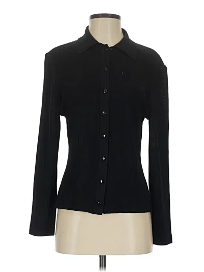 Pre-owned St. John Collection By Marie Gray Cardigan Sweater In Black