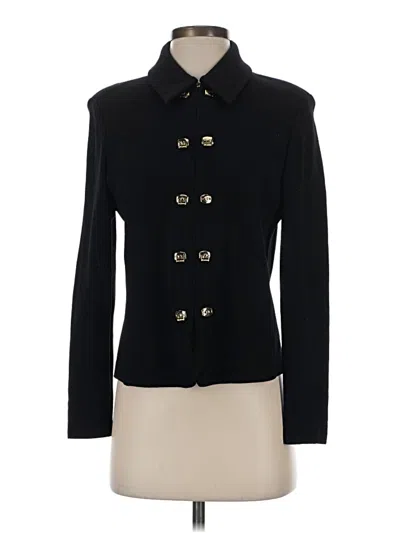 Pre-owned St. John Collection By Marie Gray Cardigan Sweater In Black