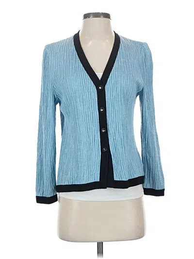 Pre-owned St. John Collection By Marie Gray Cardigan Sweater In Blue