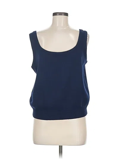 Pre-owned St. John Collection By Marie Gray Cardigan Sweater In Blue