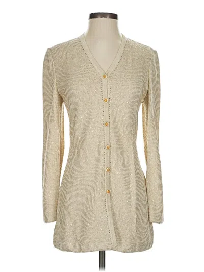 Pre-owned St. John Collection By Marie Gray Cardigan Sweater In Brown
