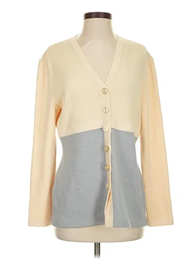 Pre-owned St. John Collection By Marie Gray Cardigan Sweater In Ivory