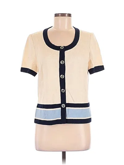 Pre-owned St. John Collection By Marie Gray Cardigan Sweater In Ivory