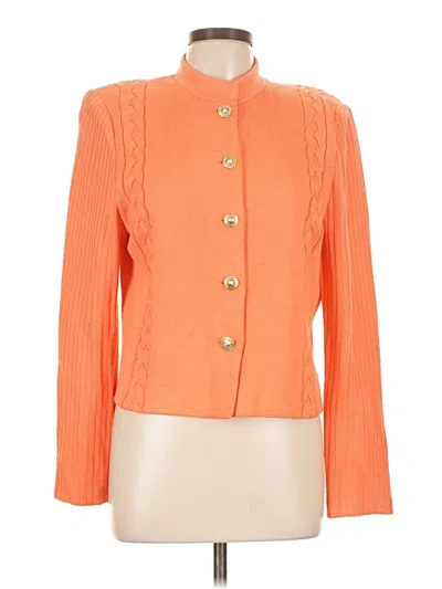Pre-owned St. John Collection By Marie Gray Cardigan Sweater In Orange