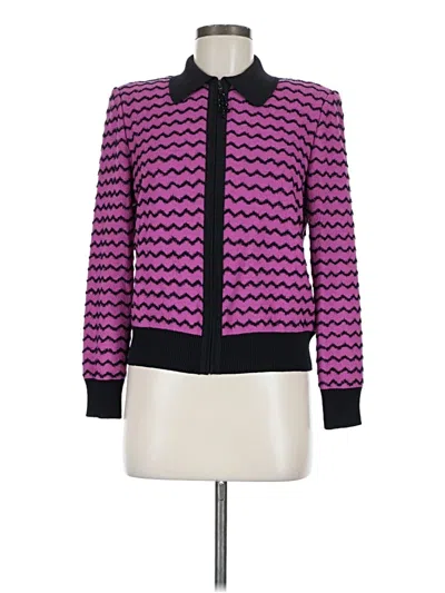 Pre-owned St. John Collection By Marie Gray Cardigan Sweater In Purple