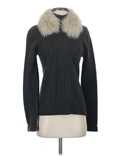 Pre-owned St. John Collection By Marie Gray Cashmere Pullover Sweater In Gray