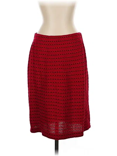 Pre-owned St. John Collection By Marie Gray Casual Skirt In Red