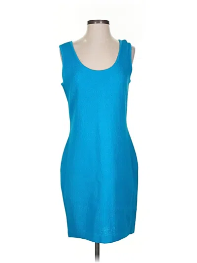Pre-owned St. John Collection By Marie Gray Cocktail Dress In Blue