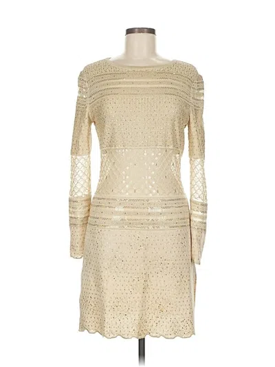 Pre-owned St. John Collection By Marie Gray Cocktail Dress In White