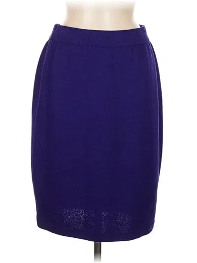 Pre-owned St. John Collection By Marie Gray Formal Skirt In Blue