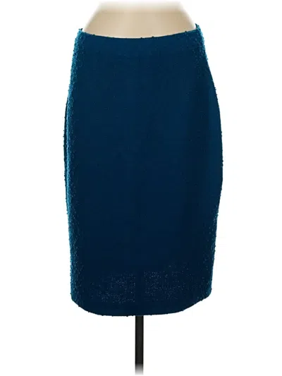Pre-owned St. John Collection By Marie Gray Formal Skirt In Blue