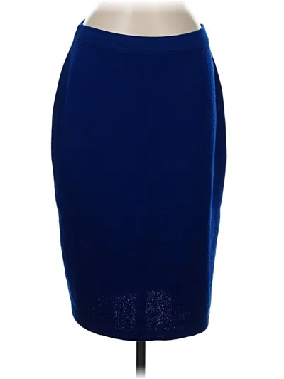 Pre-owned St. John Collection By Marie Gray Formal Skirt In Blue