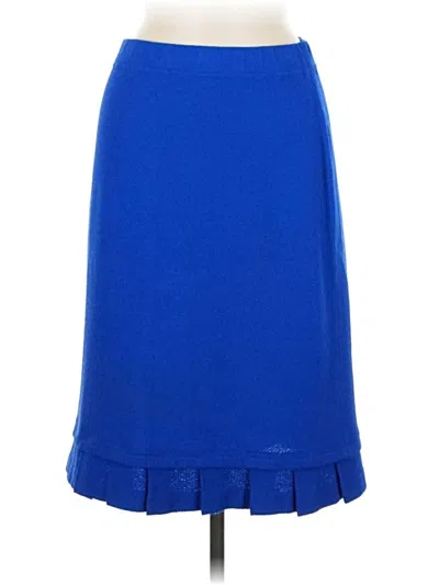 Pre-owned St. John Collection By Marie Gray Formal Skirt In Blue