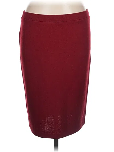 Pre-owned St. John Collection By Marie Gray Formal Skirt In Burgundy