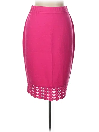 Pre-owned St. John Collection By Marie Gray Formal Skirt In Pink