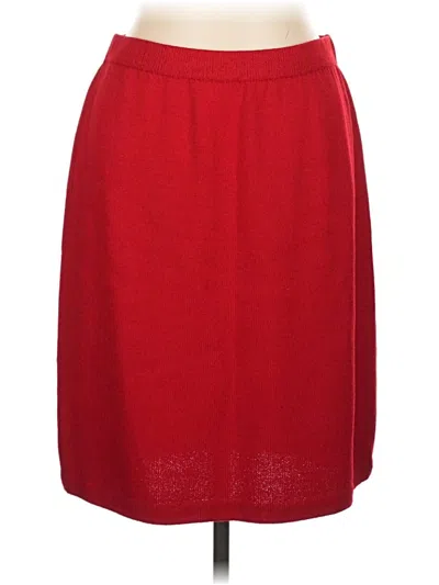 Pre-owned St. John Collection By Marie Gray Formal Skirt In Red