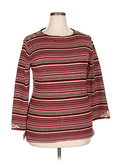 Pre-owned St. John Collection By Marie Gray Pullover Sweater In Red