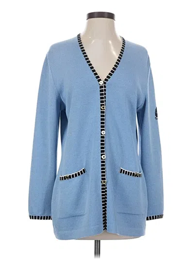 Pre-owned St. John Collection By Marie Gray St. John By Marie Gray Cardigan Sweater In Blue