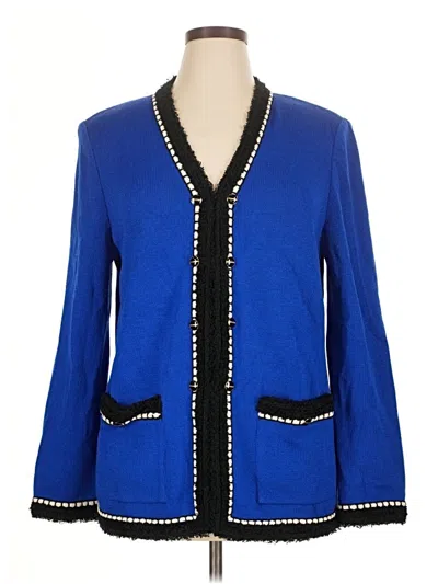 Pre-owned St. John Collection By Marie Gray St. John By Marie Gray Cardigan Sweater In Blue